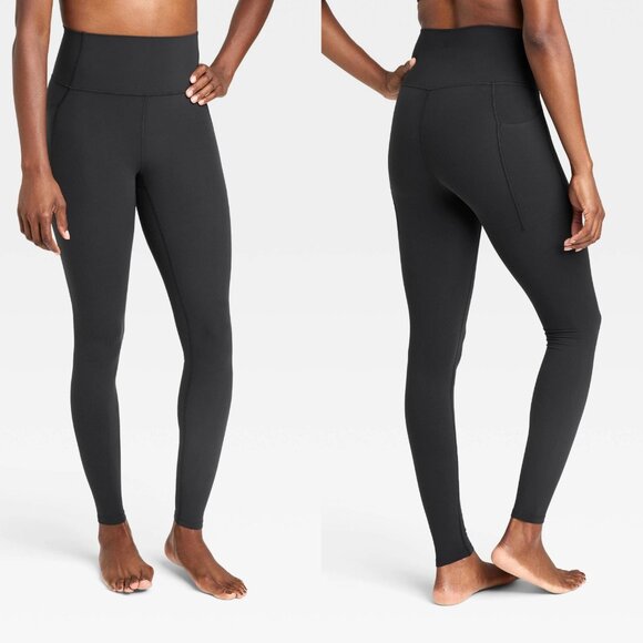 Small - Womens Soft Ultra High-Rise Pocketed Leggings - All In Motion - Black - Picture 1 of 12